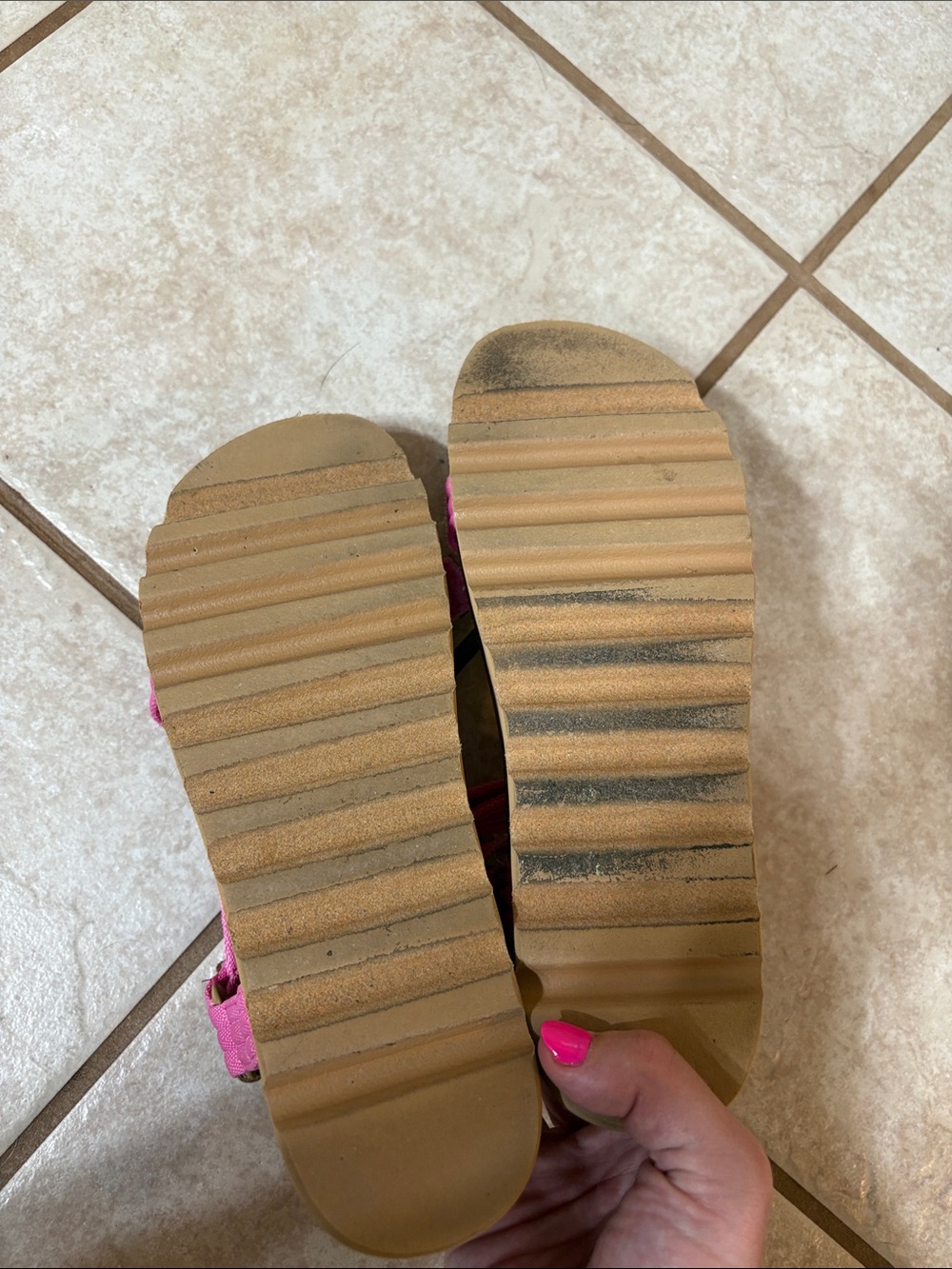 Reef Pink Strap Platform Sandals - Picture 5 of 5